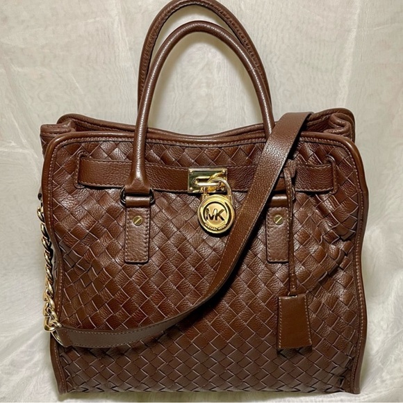 Michael Kors Handbags - Michael Kors Hamilton Convertible Bag in Brown Pebbled Leatherher with Dust Bag